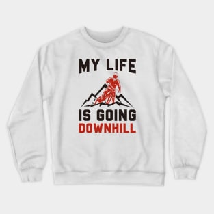 Downhill Mountain Biking Crewneck Sweatshirt